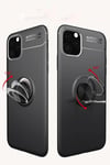 Mey İthalat®  iPhone 11 Pro Kılıf Range Yüzüklü Silikon - Siyah