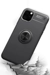 Mey İthalat®  iPhone 11 Pro Kılıf Range Yüzüklü Silikon - Siyah-Mavi