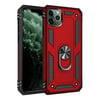 Mey İthalat®  iPhone 11 Pro Kılıf Sofya Yüzüklü Silikon Kapak - Kırmızı