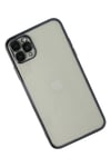 Mey İthalat®  iPhone 11 Pro Max Kılıf  Lensli Silikon - Siyah