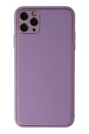 Mey İthalat®  iPhone 11 Pro Max Kılıf Coco Deri Silikon Kapak - Lila
