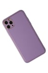 Mey İthalat®  iPhone 11 Pro Max Kılıf Coco Deri Silikon Kapak - Lila