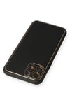 Mey İthalat®  iPhone 11 Pro Max Kılıf Coco Deri Silikon Kapak - Siyah