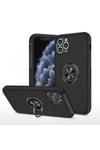 Mey İthalat®  iPhone 11 Pro Max Kılıf Elit Yüzüklü Kapak - Siyah