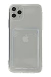 Mey İthalat®  iPhone 11 Pro Max Kılıf Kart Şeffaf Silikon - Şeffaf