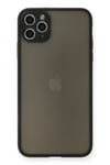 Mey İthalat®  iPhone 11 Pro Max Kılıf Montreal Silikon Kapak - Siyah