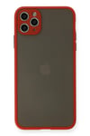 Mey İthalat®  iPhone 11 Pro Max Kılıf Montreal Silikon Kapak - Kırmızı