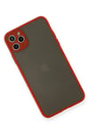 Mey İthalat®  iPhone 11 Pro Max Kılıf Montreal Silikon Kapak - Kırmızı