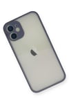 Mey İthalat®  iPhone 11 Pro Max Kılıf Montreal Silikon Kapak - Gri