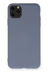 Mey İthalat®  iPhone 11 Pro Max Kılıf Nano içi Kadife Silikon - Gri