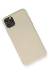 Mey İthalat®  iPhone 11 Pro Max Kılıf Nano içi Kadife Silikon - Bej