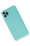 Mey İthalat®  iPhone 11 Pro Max Kılıf Nano içi Kadife Silikon - Turkuaz