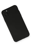 Mey İthalat®  iPhone 11 Pro Max Kılıf Nano içi Kadife Silikon - Siyah