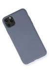 Mey İthalat®  iPhone 11 Pro Max Kılıf Nano içi Kadife Silikon - Gri