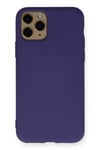 Mey İthalat®  iPhone 11 Pro Max Kılıf Nano içi Kadife Silikon - Mor