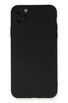 Mey İthalat®  iPhone 11 Pro Max Kılıf Nano içi Kadife Silikon - Siyah