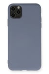 Mey İthalat®  iPhone 11 Pro Max Kılıf Nano içi Kadife Silikon - Gri