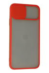 Mey İthalat®  iPhone 11 Pro Max Kılıf Palm Buzlu Kamera Sürgülü Silikon - Kırmızı