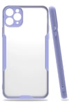 Mey İthalat®  iPhone 11 Pro Max Kılıf Platin Silikon - Lila
