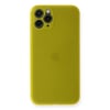Mey İthalat®  iPhone 11 Pro Max Kılıf PP Ultra İnce Kapak - Sarı