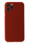 Mey İthalat®  iPhone 11 Pro Max Kılıf PP Ultra İnce Kapak - Kırmızı