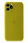 Mey İthalat®  iPhone 11 Pro Max Kılıf PP Ultra İnce Kapak - Sarı
