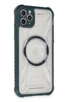 Mey İthalat®  iPhone 11 Pro Max Kılıf Prag Magneticsafe Kapak - Koyu Yeşil