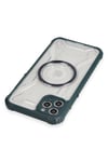 Mey İthalat®  iPhone 11 Pro Max Kılıf Prag Magneticsafe Kapak - Koyu Yeşil