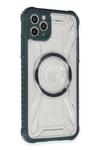 Mey İthalat®  iPhone 11 Pro Max Kılıf Prag Magneticsafe Kapak - Koyu Yeşil