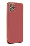 Mey İthalat®  iPhone 11 Pro Max Kılıf Volet Silikon - Kırmızı