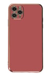 Mey İthalat®  iPhone 11 Pro Max Kılıf Volet Silikon - Kırmızı