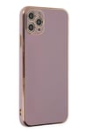 Mey İthalat®  iPhone 11 Pro Max Kılıf Volet Silikon - Mor