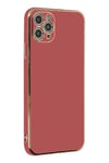 Mey İthalat®  iPhone 11 Pro Max Kılıf Volet Silikon - Kırmızı