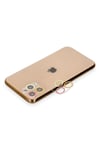 Mey İthalat®  iPhone 11 Pro Renkli Kamera Lens Koruma Cam - Turuncu-Kırmızı