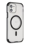 Mey İthalat®  iPhone 12 Hilton Magsafe Kapak - Siyah
