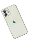Mey İthalat®  iPhone 12 Kılıf  Lensli Silikon - Gümüş