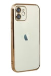 Mey İthalat®  iPhone 12 Kılıf  Lensli Silikon - Gold