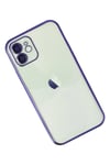 Mey İthalat®  iPhone 12 Kılıf  Lensli Silikon - Mor