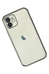 Mey İthalat®  iPhone 12 Kılıf  Lensli Silikon - Siyah