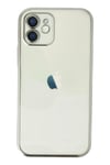 Mey İthalat®  iPhone 12 Kılıf  Lensli Silikon - Gümüş