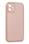 Mey İthalat®  iPhone 12 Kılıf Coco Deri Silikon Kapak - Pembe