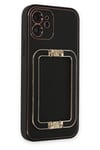Mey İthalat®  iPhone 12 Kılıf Coco Elit Kapak - Siyah