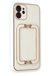 Mey İthalat®  iPhone 12 Kılıf Coco Elit Kapak - Beyaz