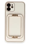 Mey İthalat®  iPhone 12 Kılıf Coco Elit Kapak - Beyaz