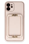 Mey İthalat®  iPhone 12 Kılıf Coco Elit Kapak - Pudra