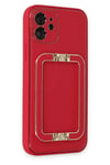 Mey İthalat®  iPhone 12 Kılıf Coco Elit Kapak - Kırmızı