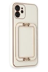 Mey İthalat®  iPhone 12 Kılıf Coco Elit Kapak - Beyaz