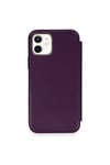 Mey İthalat®  iPhone 12 Kılıf Dolpin Kapaklı - Derin Mor
