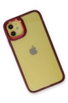 Mey İthalat®  iPhone 12 Kılıf Dora Kapak - Kırmızı