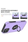 Mey İthalat®  iPhone 12 Kılıf Elit Yüzüklü Kapak - Mor
